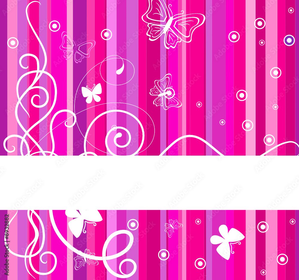 Pink banner. Vector illustration