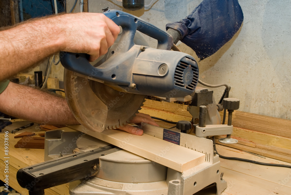Somebody about to get their thumb cut off from a power saw