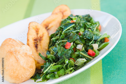 Speciality caribbean dish of callaloo