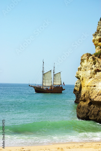 Tourist ship at Algarve sea. © inacio pires