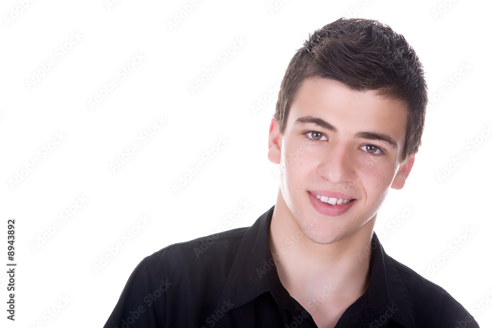 Portrait of a handsome young man, smiling Portrait of a handsome young man, smiling