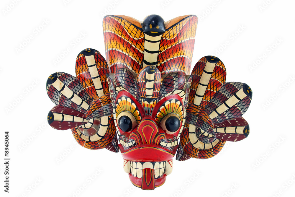 Naklejka premium Traditional mask of the devil from Sri Lanka