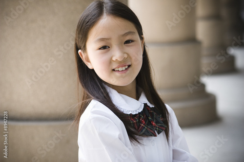 asian elementary schoolgirl