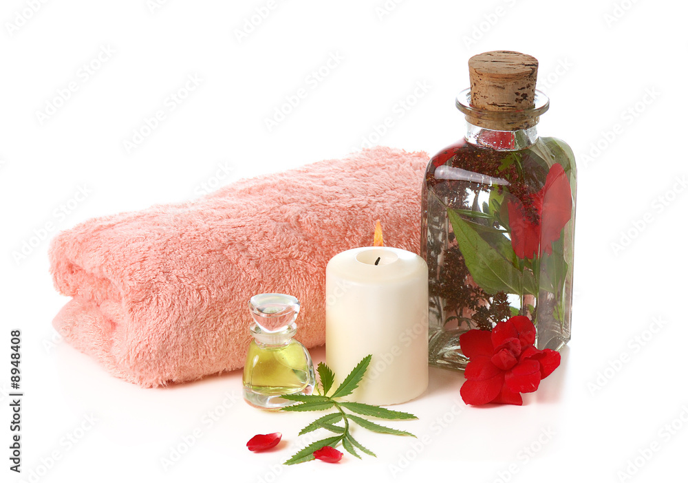 spa still life on white background spa still life on white background