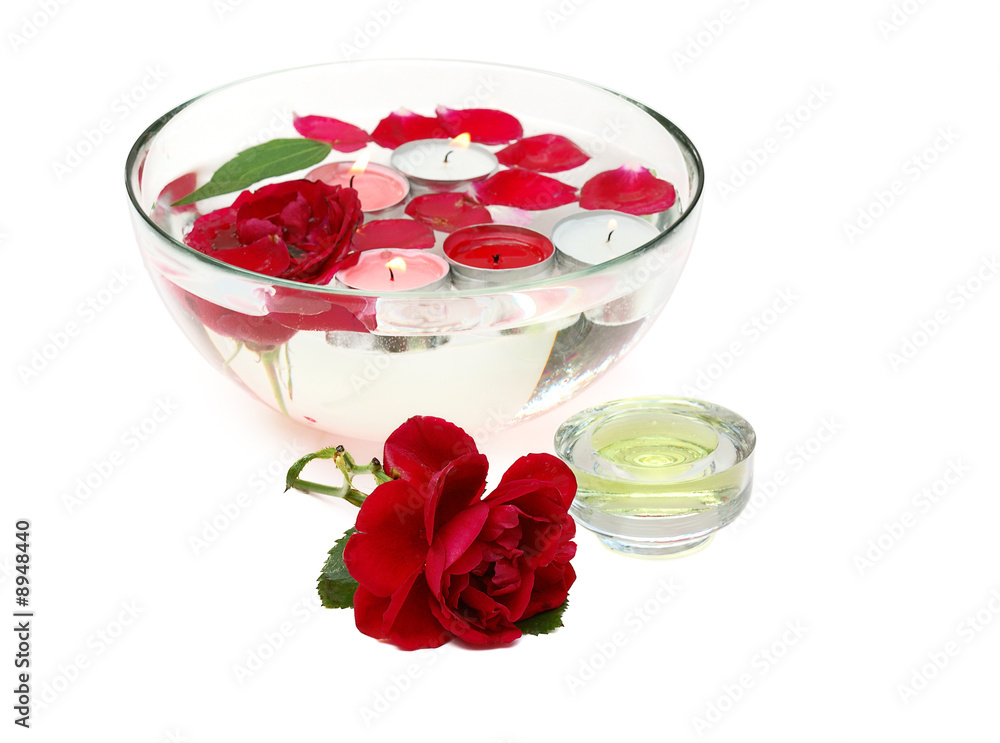 spa still life on white background spa still life on white background