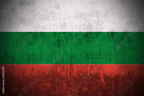 Weathered Flag Of Bulgaria  fabric textured..