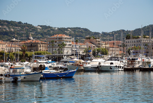 View of the yacht port of Cannes