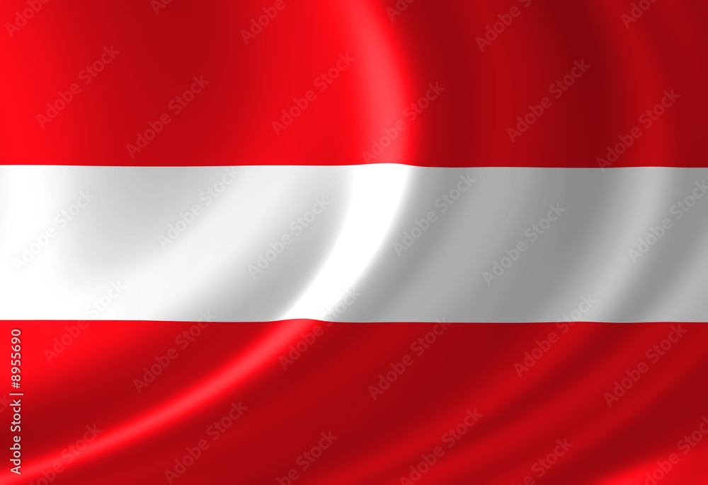 Austrian flag waving in the wind Austrian flag waving in the wind