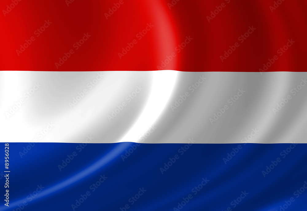 Dutch flag waving in the wind Dutch flag waving in the wind