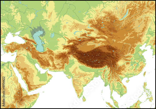 Relief Of Central Asia.