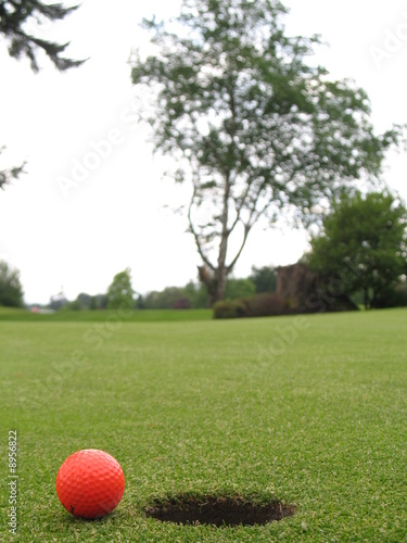 beside the hole