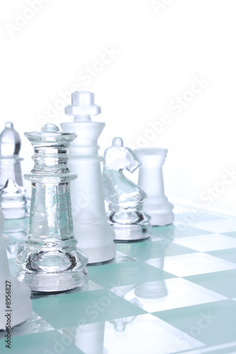 Chess figures on board