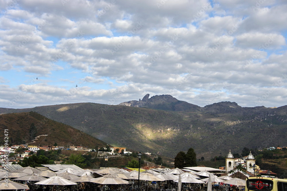 Paysage d'Ouro Preto, Brésil.