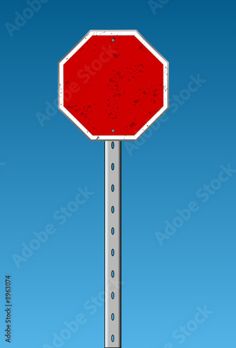 Blank Stop Sign