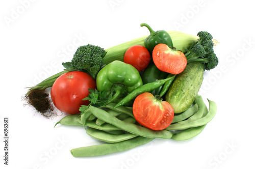 fresh vegetable isolated on white