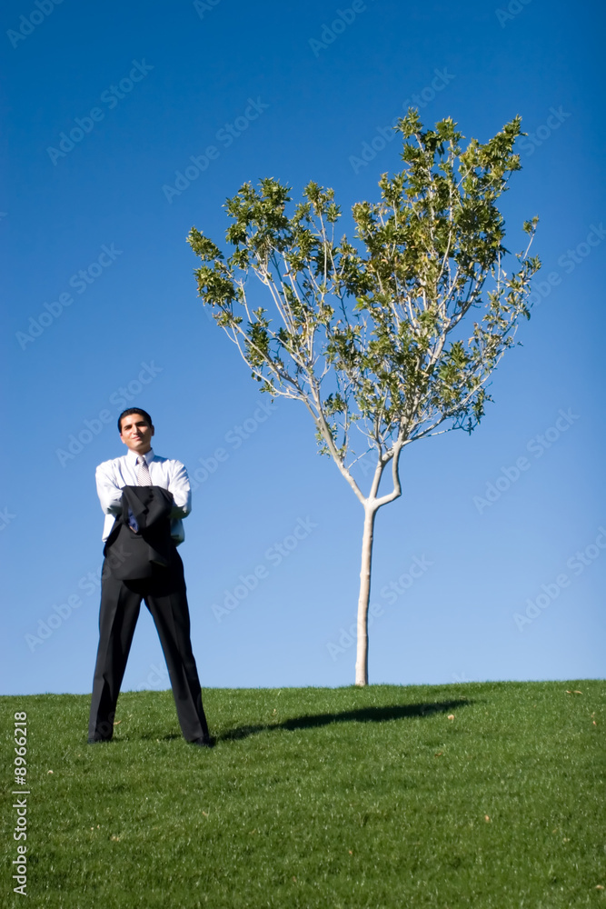 Confident businessman in dark suit Confident businessman in dark suit