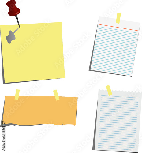 various note papers