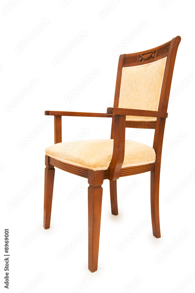 Wooden chair isolated on the white background Wooden chair isolated on the white background