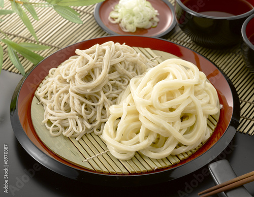 Japanese noodle on Obon with bamboo