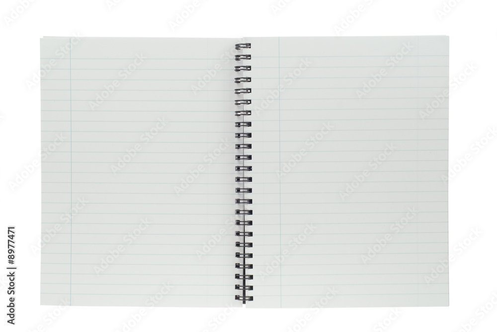 spiral notepad isolated on a white background spiral notepad isolated on a white background