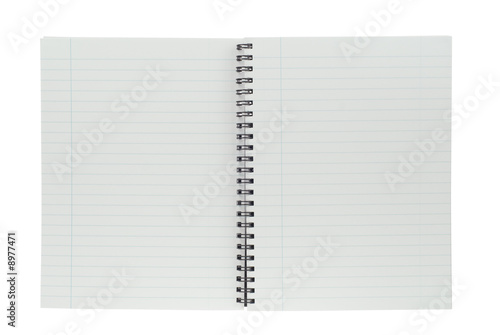 spiral notepad isolated on a white background