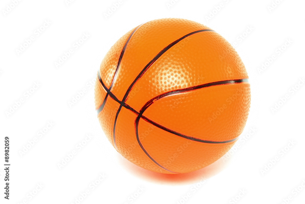 basketball toy on white background