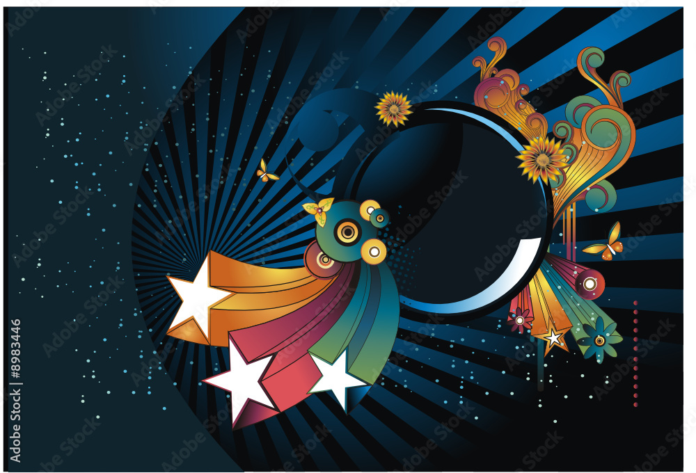 banner de estrellas en vector