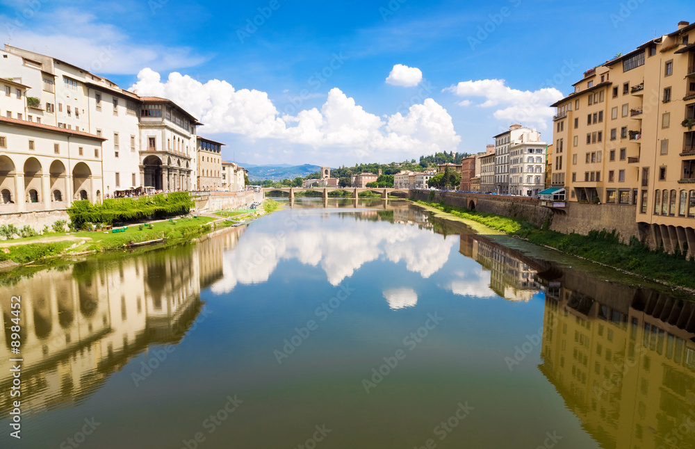 Verona Italy cityscape. View from bridge.