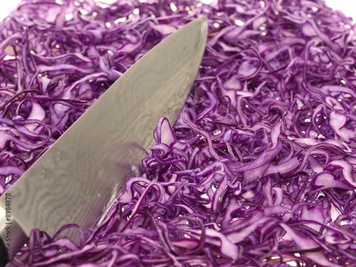 wellness wintergemüse, geschnittene rotkohl