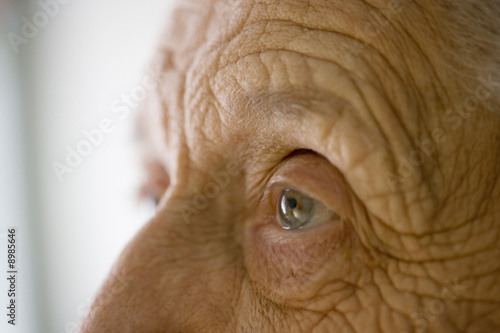 Close-up portrait of an elderly woman