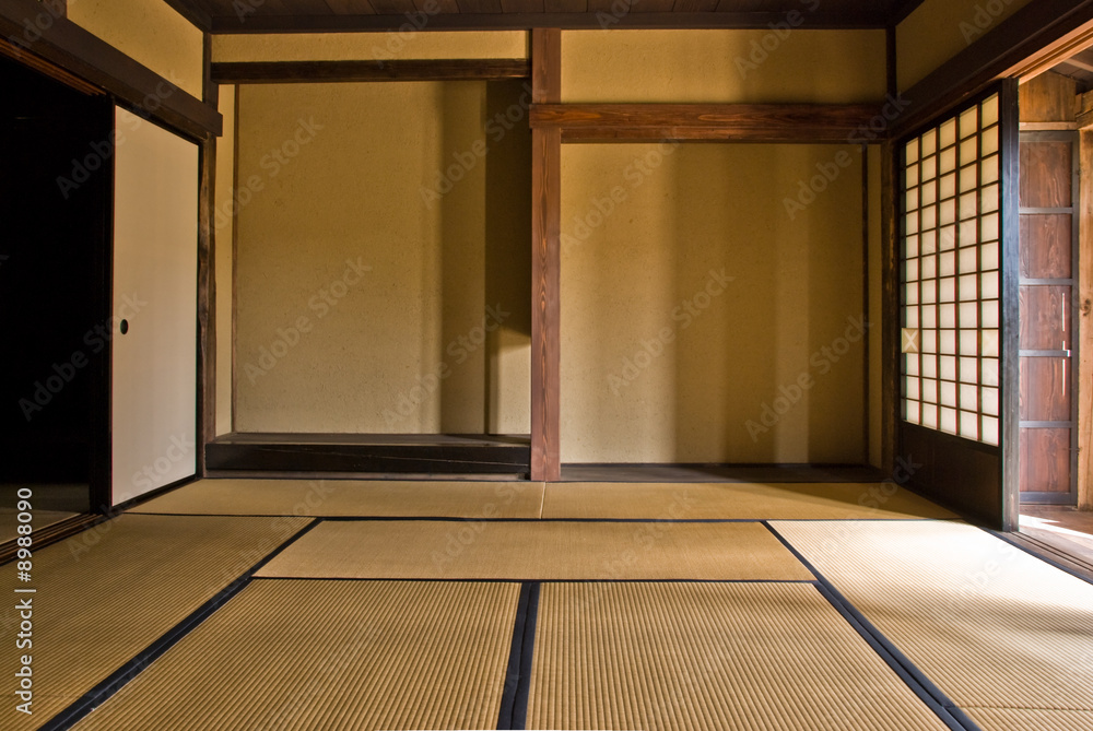 Fototapeta premium „Tatami” i „Shoji” w starym japońskim pokoju.