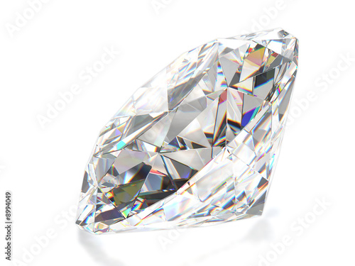 Diamond isolated on white background. 3d render.