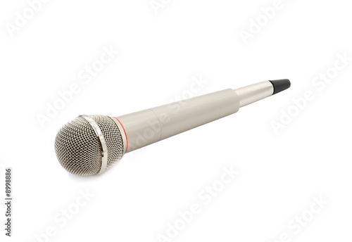 microphone without curly cable in diagonal composition