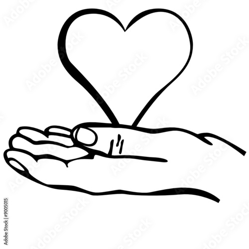hand holding a heart