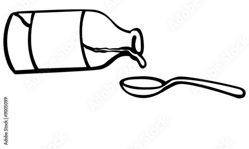 medicine and spoon