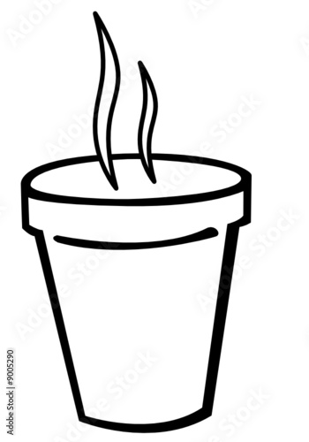 hot coffee styrofoam cup