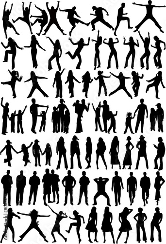 Silhouette of people - Collection photo