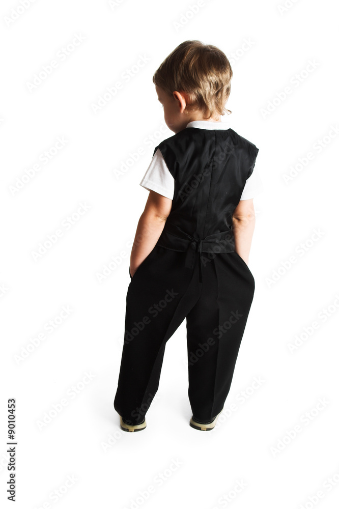 Little nice boy on white isolated background Little nice boy on white isolated background