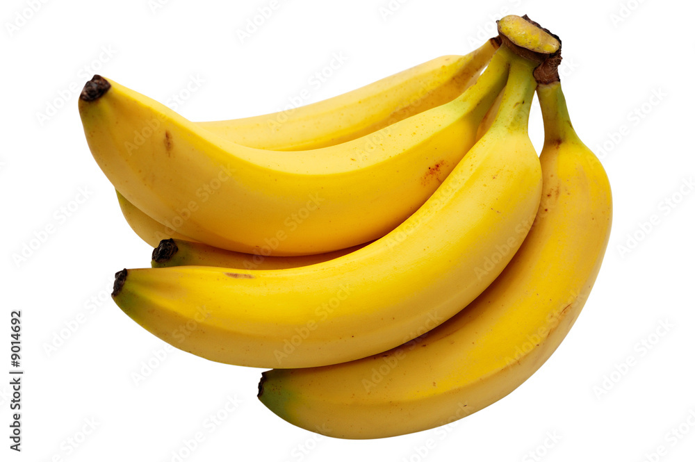 Bananas isolated on the white background