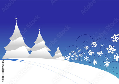 sapin et illustration de noël