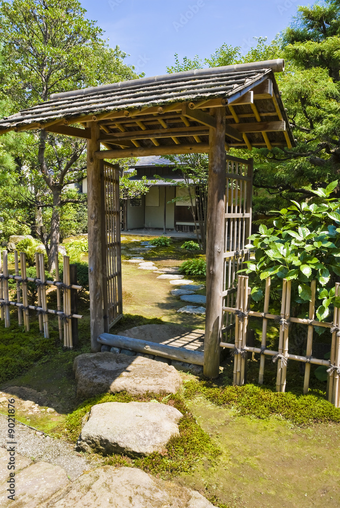 Entrance gate of the Japanese garden.