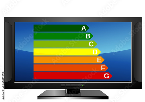 Etiquette énergie pour téléviseur (reflet)
