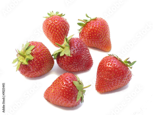 Berries of a strawberry it is isolated on a white background