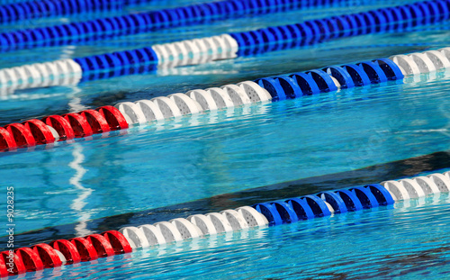 Swimming pool lanes in competition pool