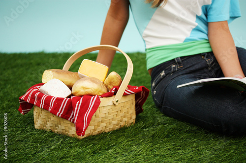 Woman Sitting In The Grass ...
