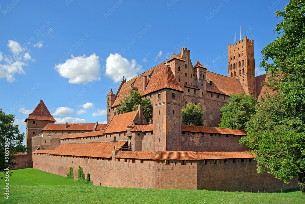 Medieval German castle in Malbork.