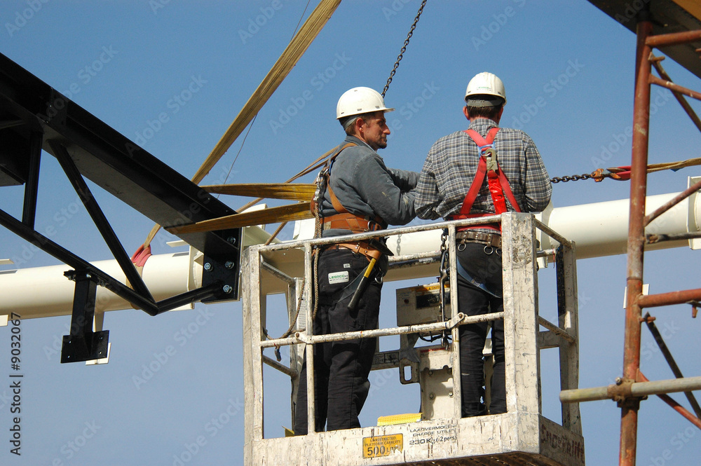 Workers on building site Workers on building site