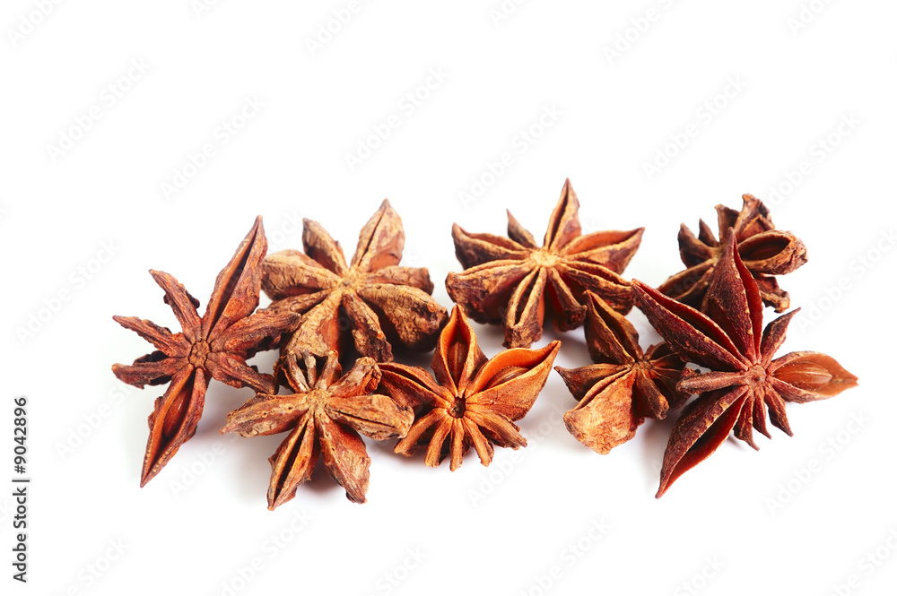 Anise isolated on white background.. Anise isolated on white background..