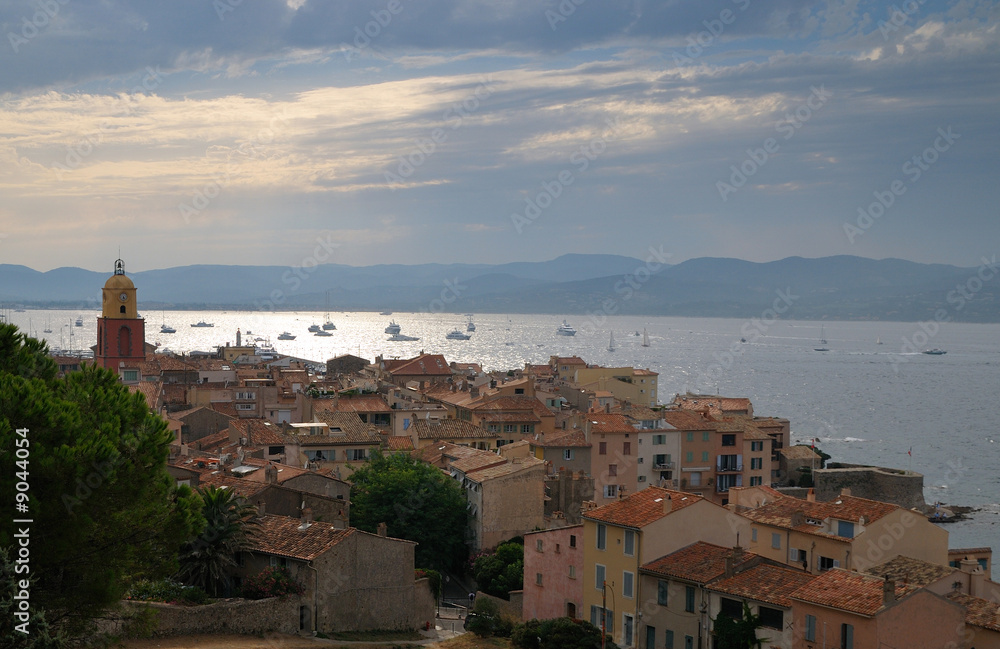 Saint Tropez horizon at summer evening, France