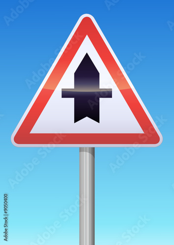 Intersection avec une route non prioritaire